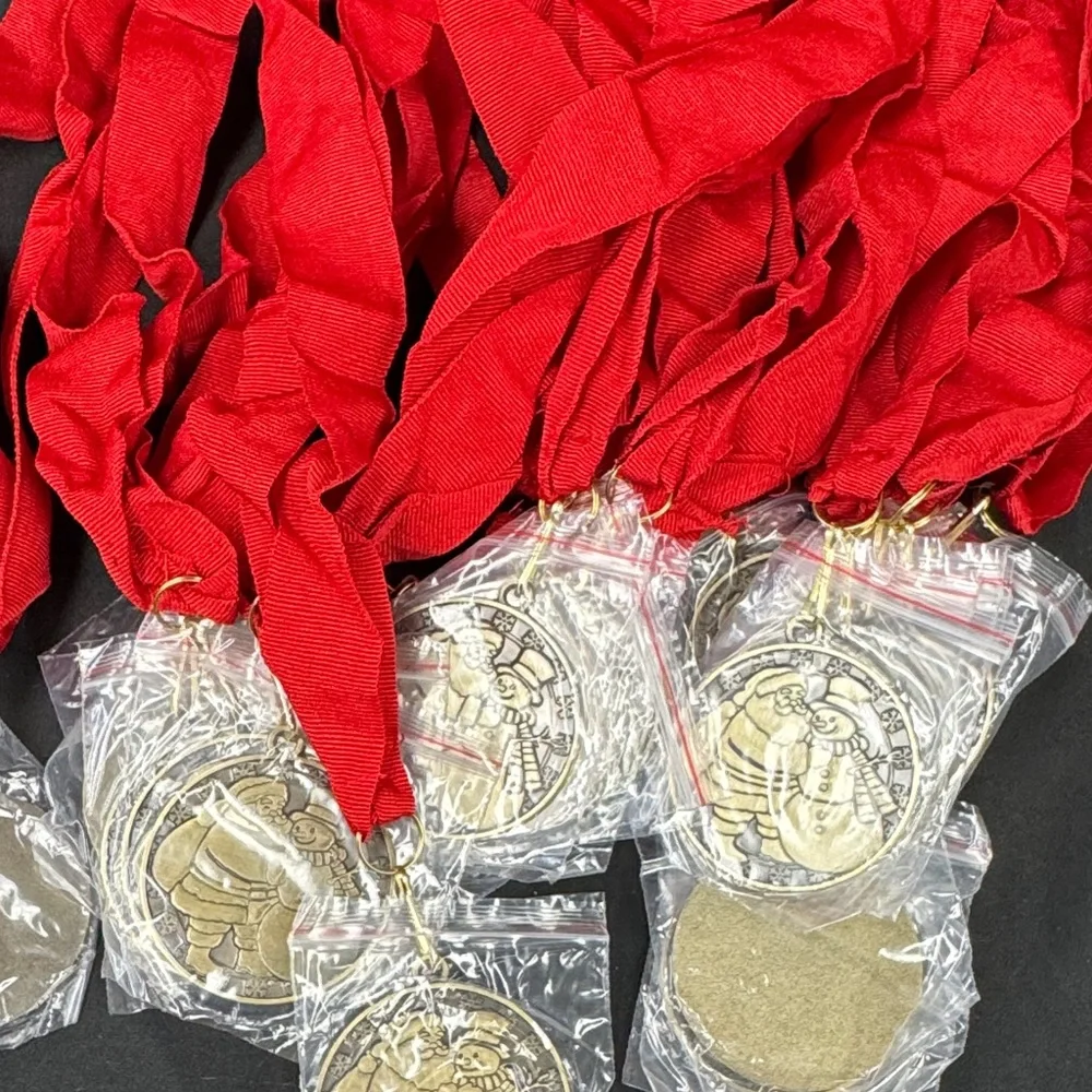 Christmas Santa Medals 2 Inch Gold Christmas Snowman Trophy Awards 23 count new
